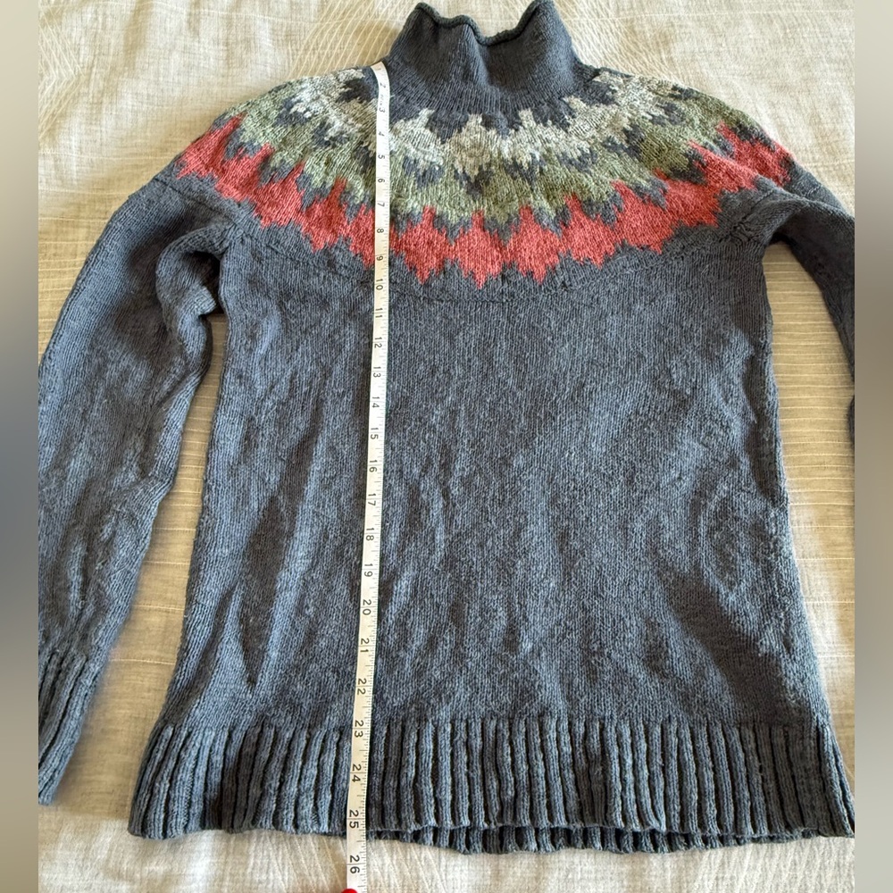 LL Bean Fair Isle Cotton Sweater - Picture 3 of 8